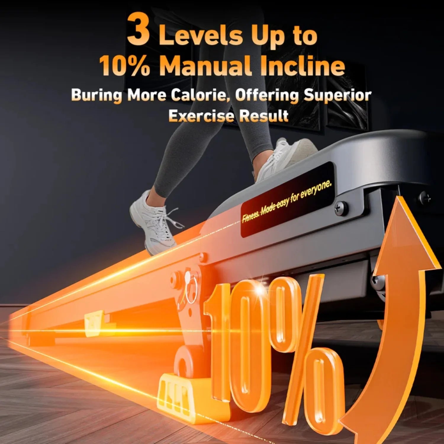 330lb Capacity Incline Walking Pad: 2.5HP Under Desk Treadmill