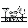 Bar Personalized Metal Sign - Custom Name Plaque | Unique Bar Gift & Metal Wall Art