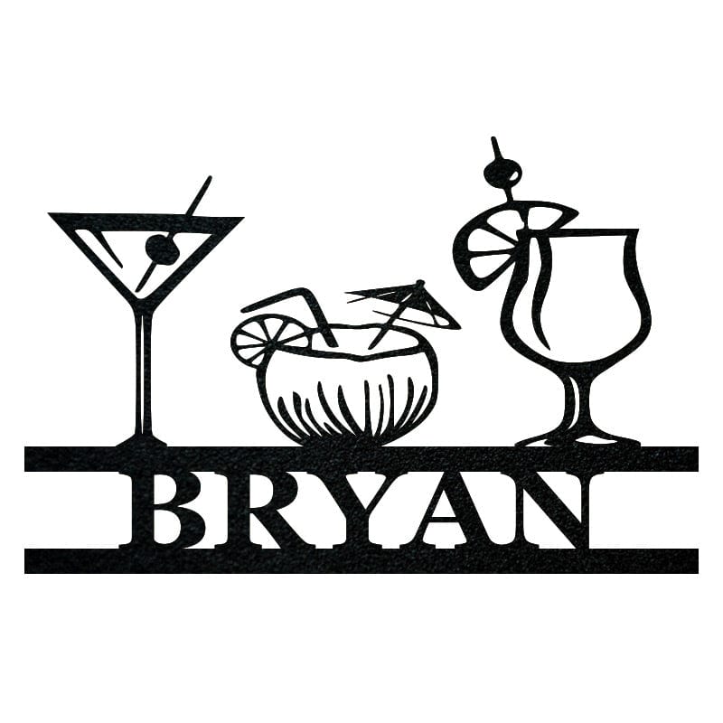 Bar Personalized Metal Sign - Custom Name Plaque | Unique Bar Gift & Metal Wall Art