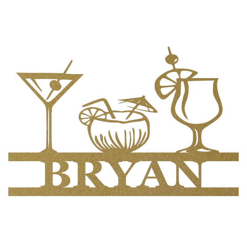 Bar Personalized Metal Sign - Custom Name Plaque | Unique Bar Gift & Metal Wall Art